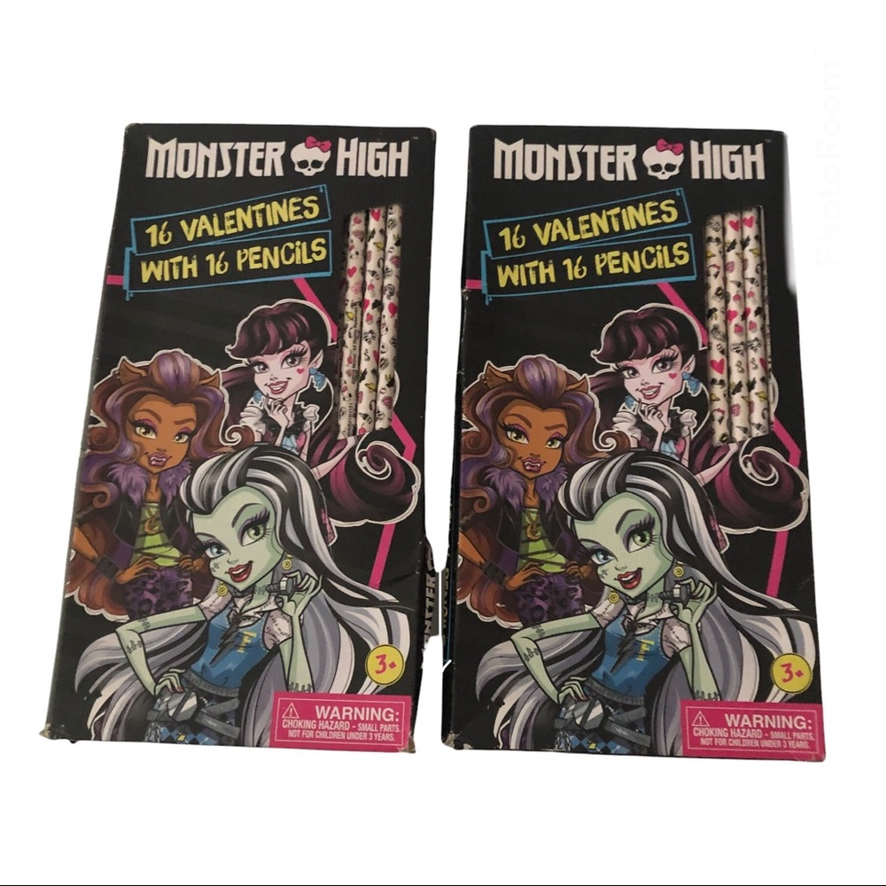 Valentines Day Monster High Themed Pencils Cards Party Favors Treats Gifts Class